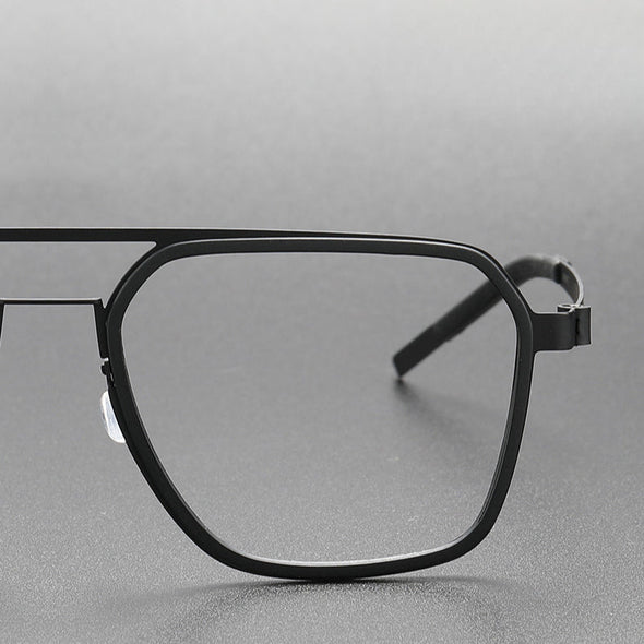 Retro Titanium Square Glasses Frame 9753