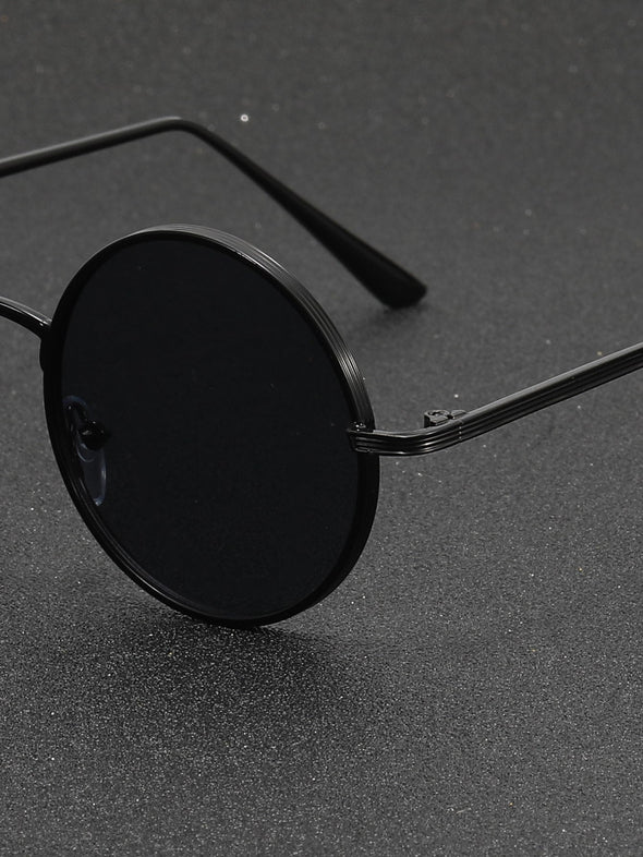 Men Round Frame Fashion Glasses travel accessories Black Shades Travel Accessories