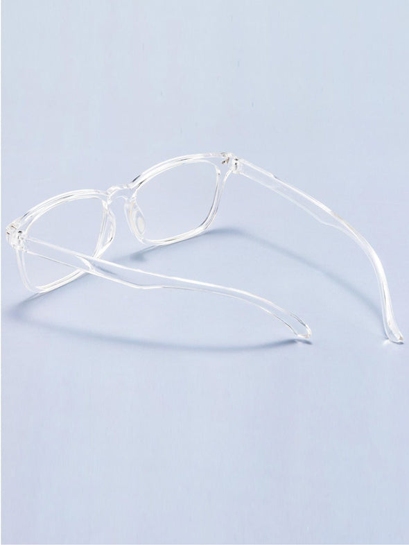 Men Anti-Blue Light Clear Acrylic Frame Glasses