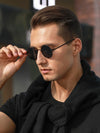 Men Round Frame Fashion Glasses travel accessories Black Shades Travel Accessories