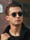 Men Round Frame Fashion Glasses travel accessories Black Shades Travel Accessories