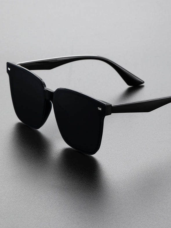 1pc Classical Simplicity Square Design Black Fashion Sunglasses For Men Travel Outdoor Daliy Clothing Accessories