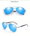 Classic Unisex Aviator Style Polarized Sunglasses With Ice Blue Mirrored Lenses.luxury Designer Brand Sunglasses Ideal For Fashionable Drivers, Pilots And Astronauts. Made With Retro Metallic Frame And Anti-glare Uv400 Lenses. Features Adjustable Spring H