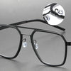 Retro Titanium Square Glasses Frame 9753