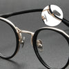 Titanium Vintage Round Eyeglasses Frames BRAGILE +