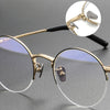 Titanium Semi-Rimless Oval Glasses Frames S-185T