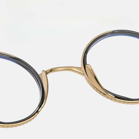 Titanium Vintage Round Eyeglasses Frames KMN123