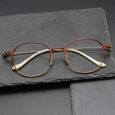 Titanium Vintage Round Eyeglasses Frames 202315