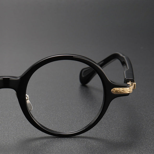 Titanium Vintage Round Eyeglasses Frames 80854