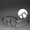 Titanium Vintage Round Eyeglasses Frames BRAGILE +