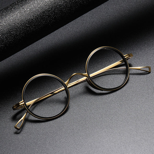 Titanium Vintage Round Eyeglasses Frames KMN123