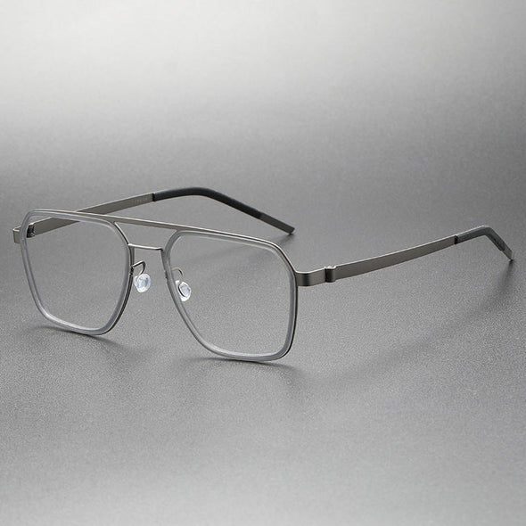 Retro Titanium Square Glasses Frame 9753