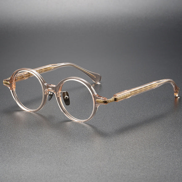 Titanium Vintage Round Eyeglasses Frames 80854