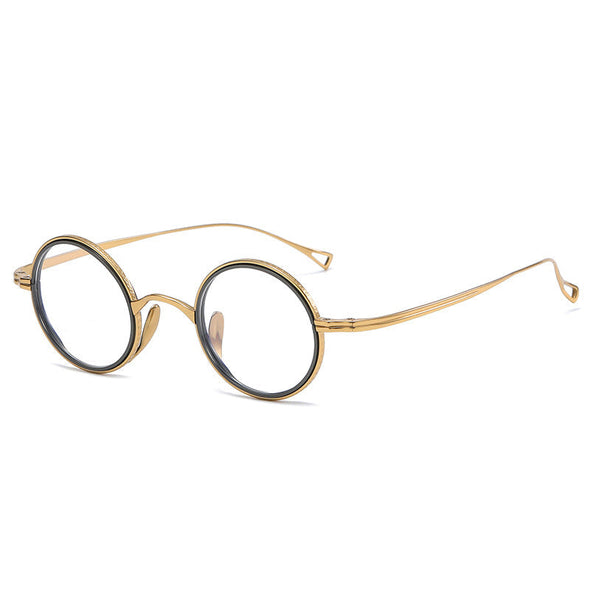 Titanium Vintage Round Eyeglasses Frames KMN123