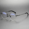 Titanium Semi-Rimless Oval Glasses Frames S-185T