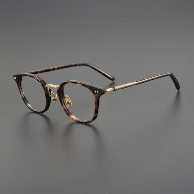 Retro Titanium Square Glasses Frame 9808