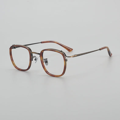 Retro Titanium Square Glasses Frame 1111