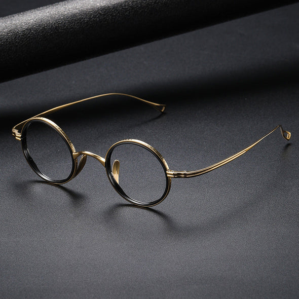 Titanium Vintage Round Eyeglasses Frames KMN123