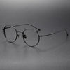 Titanium Vintage Round Eyeglasses Frames chord-C