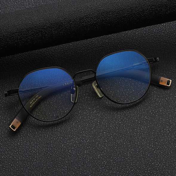 Titanium Vintage Round Eyeglasses Frames DLX108