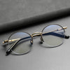 Titanium Semi-Rimless Oval Glasses Frames S-185T