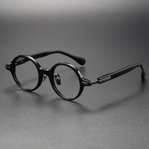 Titanium Vintage Round Eyeglasses Frames 80854