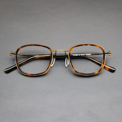 Ultra-Light Pure Titanium Retro Square Eyeglasses Frame 5863