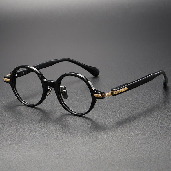 Titanium Vintage Round Eyeglasses Frames 80854