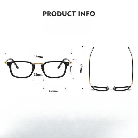 Retro Titanium Square Glasses Frame GMS820