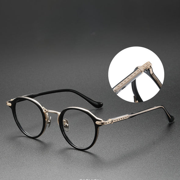 Titanium Vintage Round Eyeglasses Frames BRAGILE +