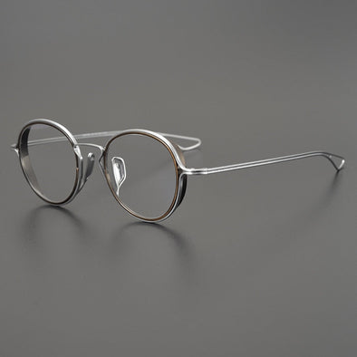 Gene Retro Round Titanium Ultra-Light Glasses Frame