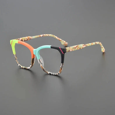 Olita Multicolor Square Acetate Glasses Frame