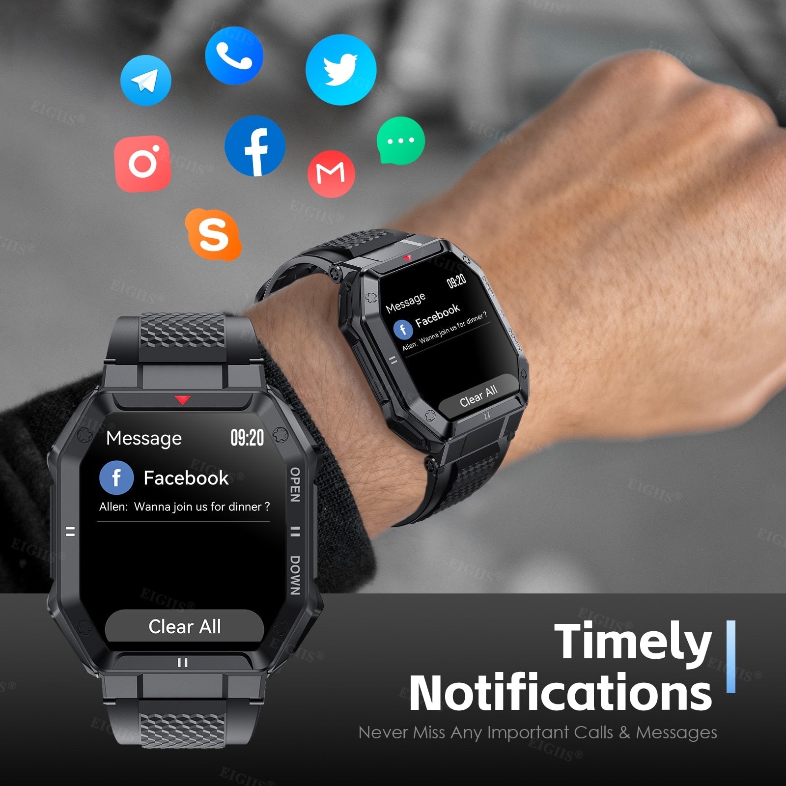 Smart watch Orologio touch screen con sim GSM KN MOBILE SW1 con